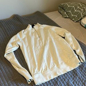 Lululemon 1/4 zip engineered Size L cream great condition